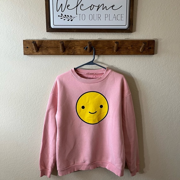 Kling Sweaters - Kling Pink Girl Smiley Face Sweater